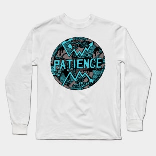 Blue Grey Circle of Patience Long Sleeve T-Shirt